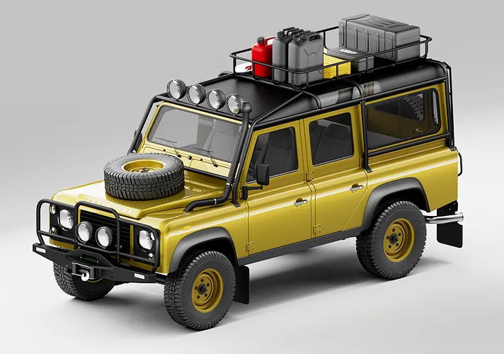 模漾网-1P-路虎卫士汽车模型-SQUIR-Land Rover Defender Expedition-C4D FBX OBJ MAX