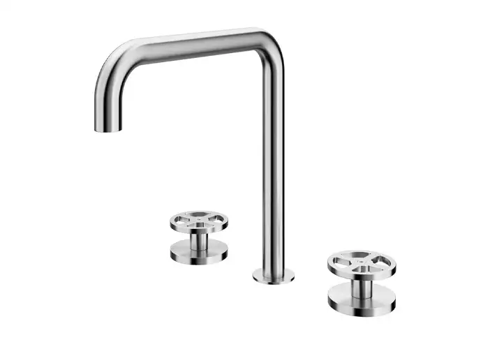 模漾网-1P-不锈钢洗脸盆水龙头套装-Valvola02 Washbasin Mixer 20 32 by Quadrodesign