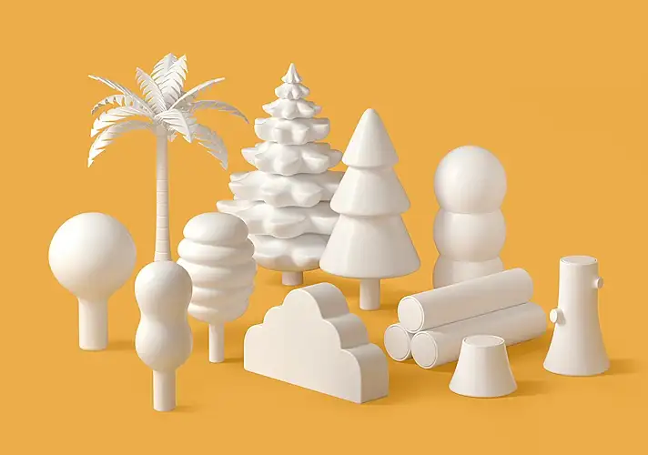 模漾网-30P-GSG-The Happy Toolbox-Trees-树植物模型预设包