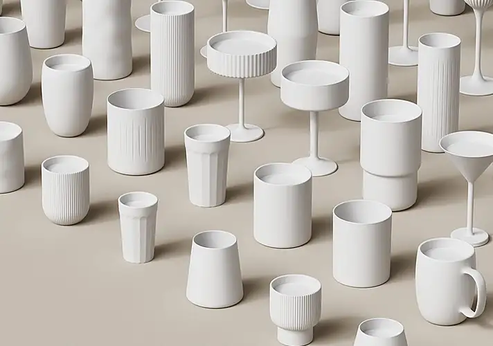 模漾网-40P-GSG Glassware-陶瓷玻璃杯子马克杯器皿模型预设包