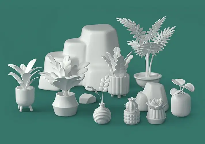 模漾网-45P-GSG-Happy Toolbox-Plants-植物模型预设包