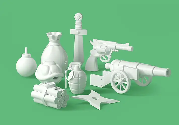 模漾网-29P-GSG-The Happy Toolbox-Weapons-武器枪械刃具模型预设包