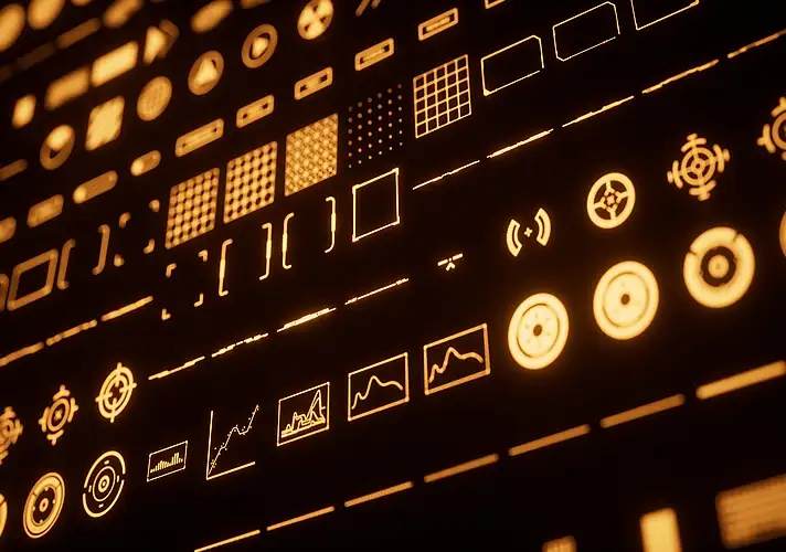 模漾网-80P-GSG-FUI Models-箭头图标等高线图表UI样条模型预设包