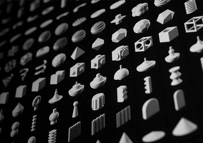 模漾网-152P-GSG Doodads-几何体部件镂空体模型预设包