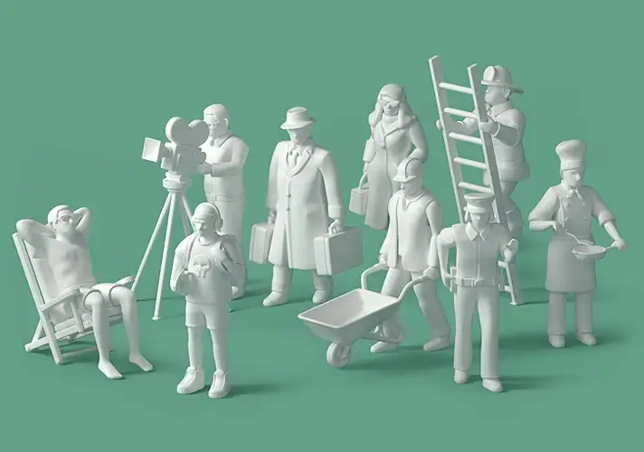 模漾网-24P-GSG-The Happy Toolbox-Everyday People-人物休闲日常模型预设包