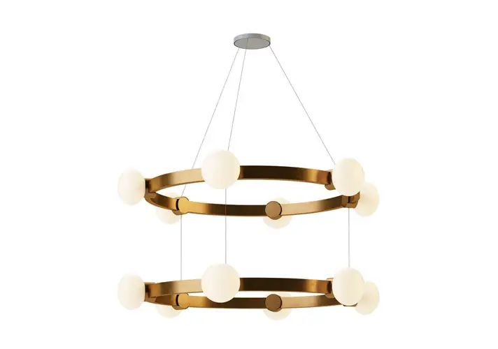 模漾网-1P-艺术双层大吊灯-Cinema 44 66 Chandelier by Rich Brilliant Willing