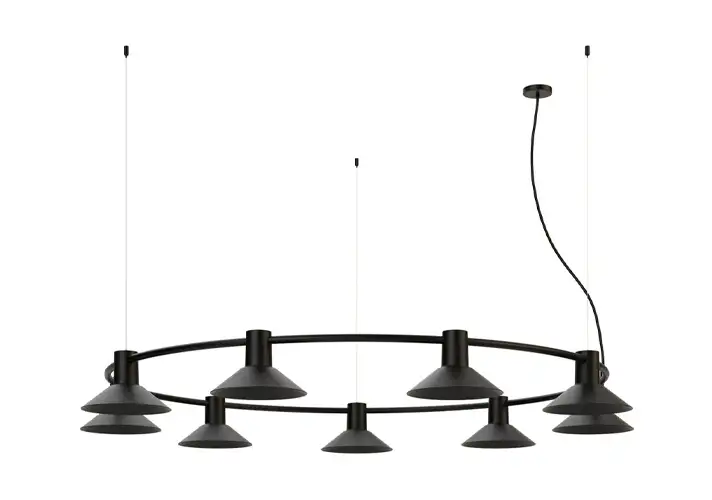 模漾网-1P-轨道圆形大玻璃灯-Compose Rail Circle Light Large Metal Shade by Zero