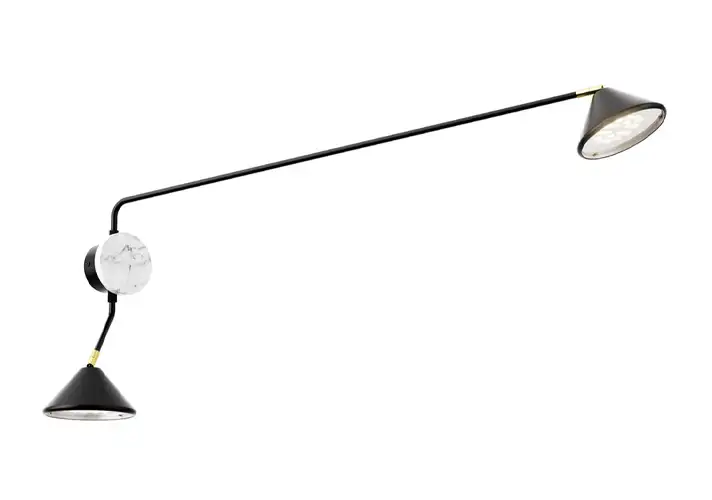 模漾网-1P-现代风格组合壁灯-Conic Duo Wall Lamp by Seyvaa