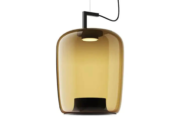 模漾网-1P-手工定制双水晶吊灯-Double Pendant Lamp Long by Brokis