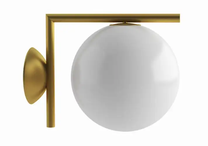 模漾网-1P-黄铜玻璃球形灯罩-IC Light C_W 1 by Flos