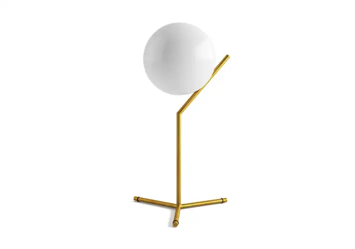 模漾网-1P-黄铜玻璃球形高脚台灯-IC Light T1 High by Flos