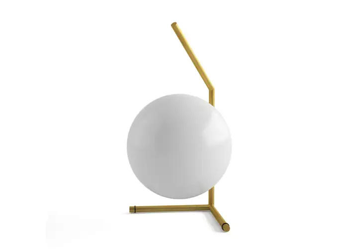 模漾网-1P-极简主义黄铜玻璃灯罩-IC Table Light T2 by Flos