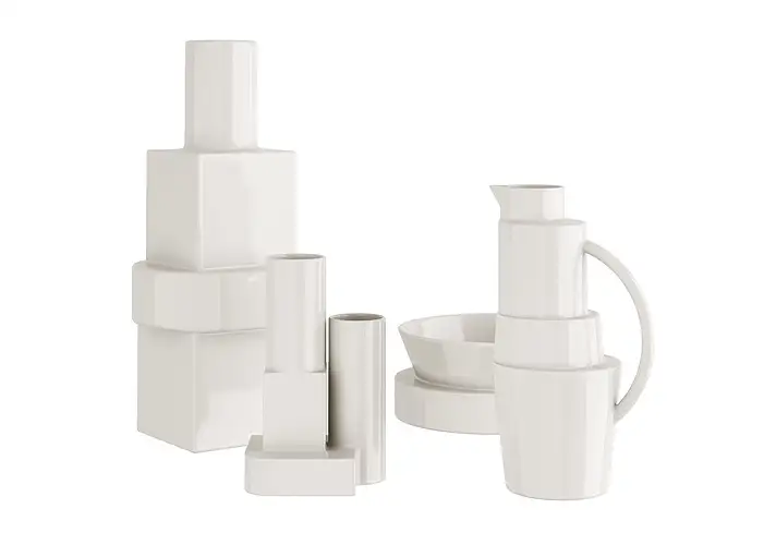 模漾网-1P-块状装饰陶瓷-Block Decorative Ceramics by Tom Dixon