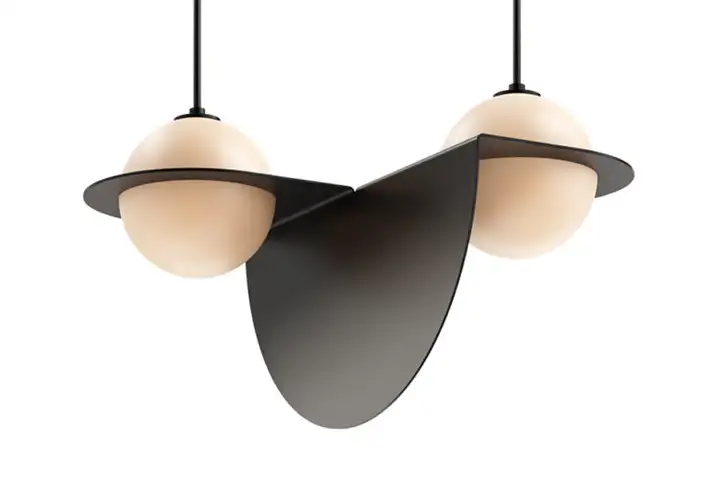 模漾网-1P-金属框架平衡玻璃球经典吊灯-Laurent 01 Pendant Lamp by Lambert