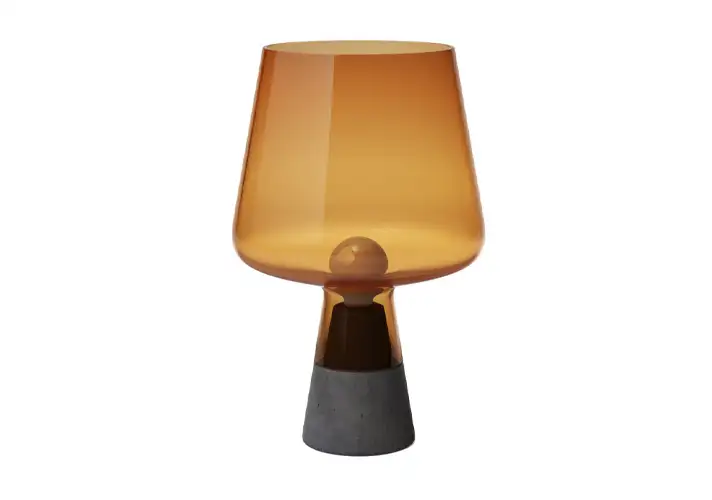 模漾网-1P-玻璃与混凝土组合设计的台灯-Leimu Table Lamp by Iittala