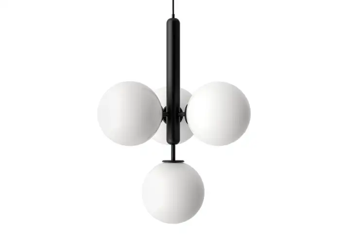 模漾网-1P-乳白色玻璃灯罩枝形吊灯-Miira 4 Opal Chandelier by Nuura