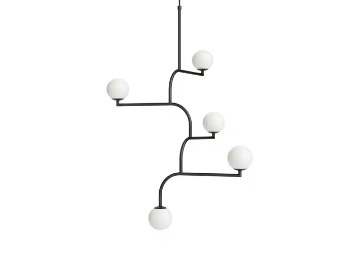 模漾网-1P-雕塑风格玻璃茧状吊灯-Mobil 100 Pendant Light by Pholc