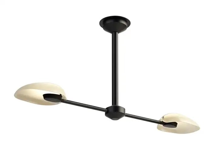 模漾网-1P-极简金属框架吊灯-Pilot 2 Chandelier by Rich Brilliant Willing