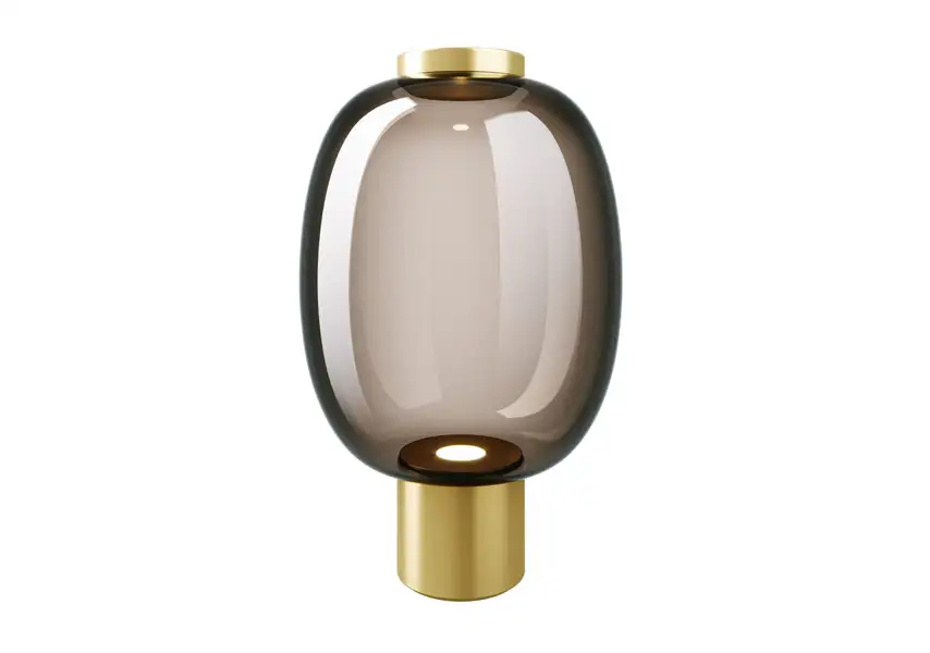 模漾网-1P-柱式玻璃台灯‌-Riflesso Glass Table Lamp LT2 by Vistosi