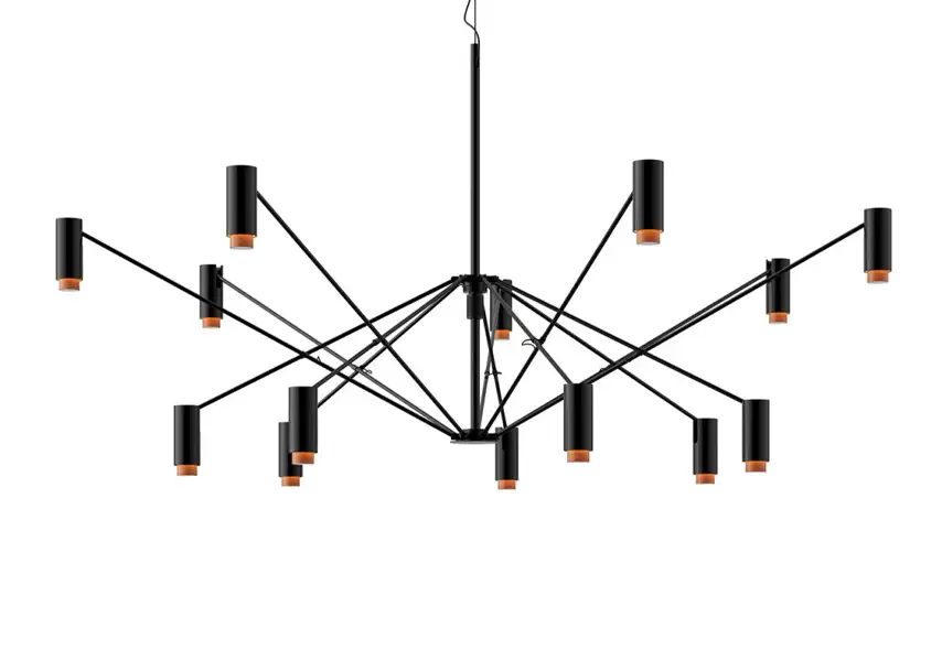 模漾网-1P-黑色Marset吊灯-The W Pendant Light by Marset