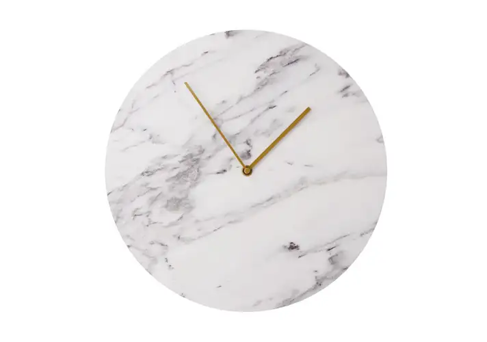 模漾网-1P-大理石挂钟-Marble Wall Clock by Norm Architects