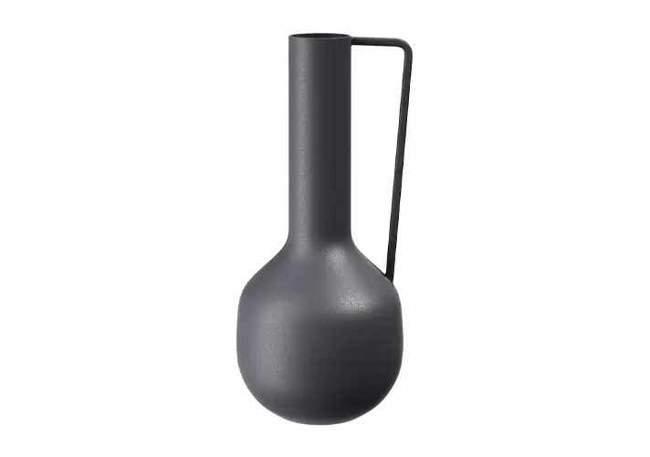 模漾网-1P-金属花瓶-Metal Vase with Handle by Bloomingville