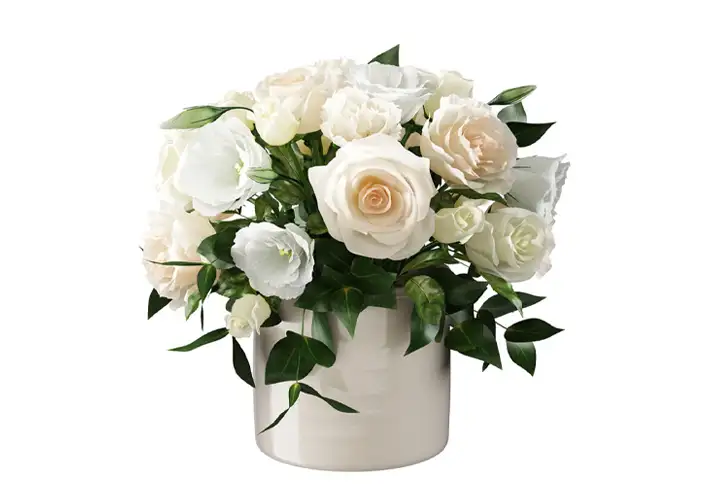 模漾网-1P-玫瑰花瓶-Salina Traditional Small Pot with Roses by e15