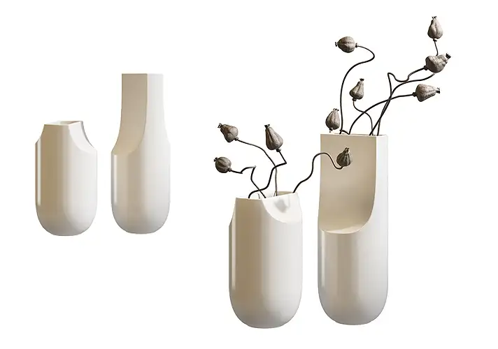 模漾网-2P-花瓶-Serif Vase by Kristina Dam Studio