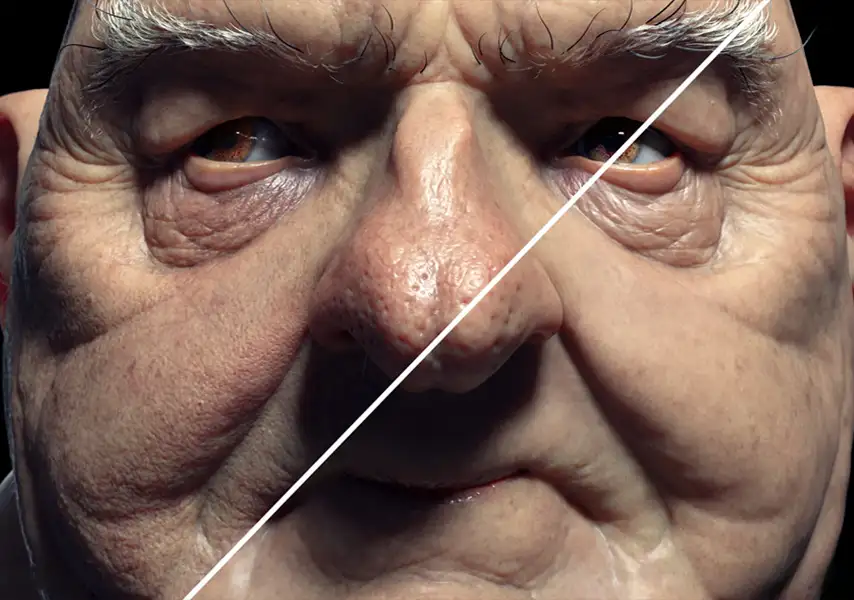 模漾网-97P-人脸面部深度贴图资产-Flipped Normals Face kit-PSD-EXR