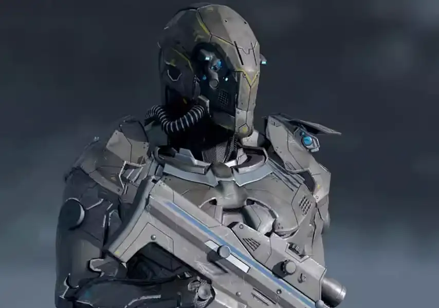 模漾网-1P-未来机甲战士绑定骨骼模型-Robot Soldier