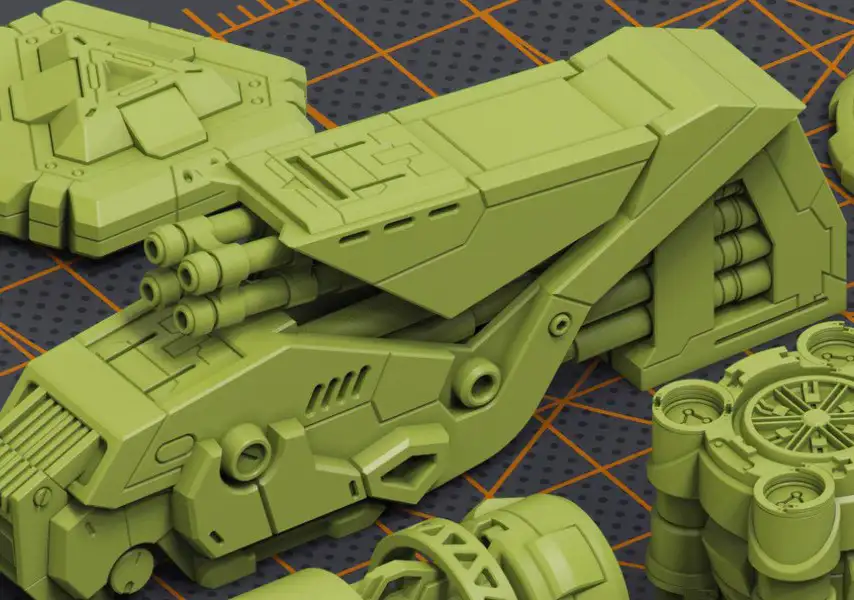 模漾网-320P-科技武器部件零件-3D模型-Mega Pack