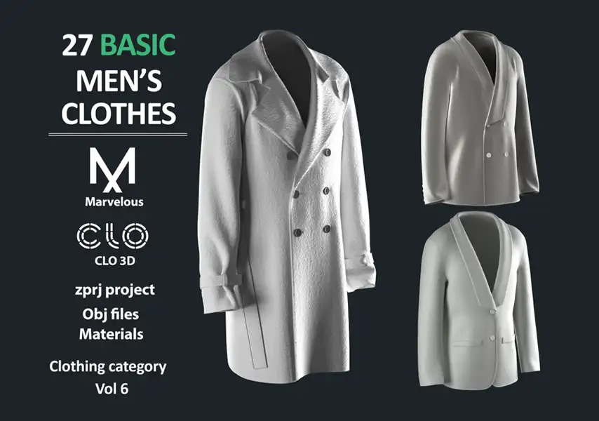 模漾网-27P-男性衣服服装模型-MEN’S CLOTHES PACK