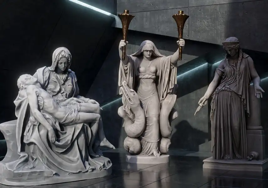 模漾网-95P-罗马雕塑神话宗教人物扫描资产-2K- Scaned Famous Statues in Rome Models Pack