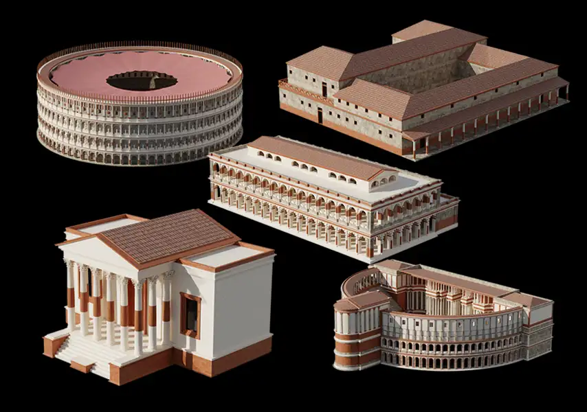 模漾网-34P-古罗格建筑模型-Roman Empire – Premium 3D Assets