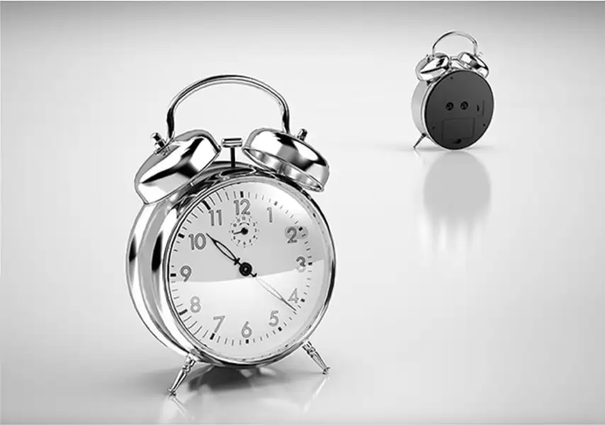 模漾网-1P-银色金属闹钟