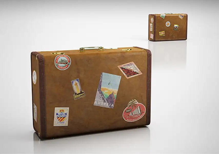 模漾网-1P-复古皮箱行李箱