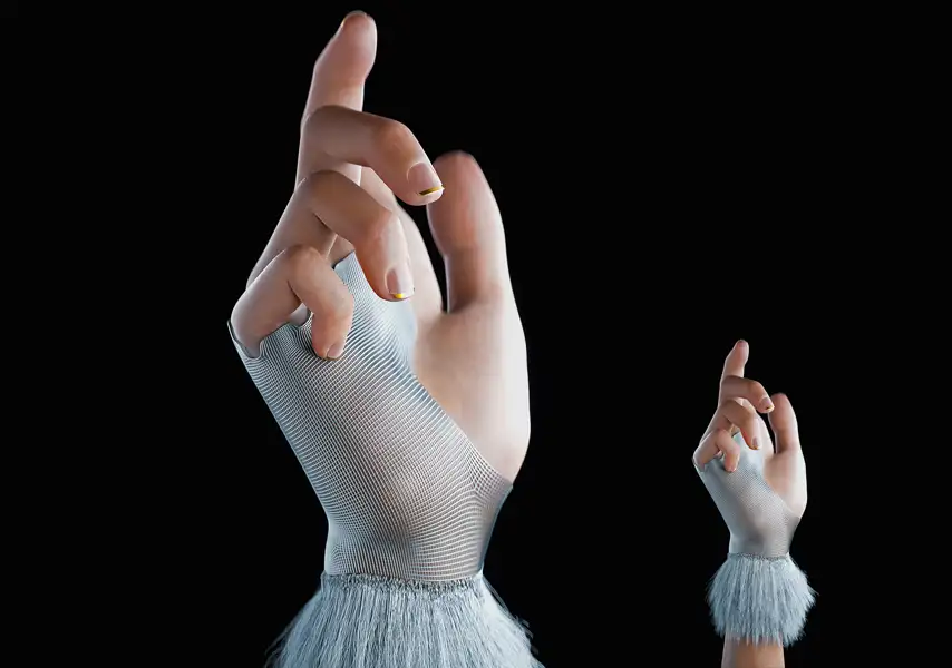 模漾网-1P-手指手腕手臂Yes姿势-Octane-C4D工程