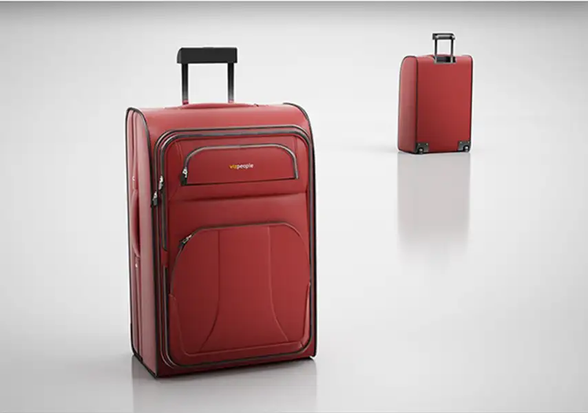 模漾网-1P-红色可伸缩拉杆箱