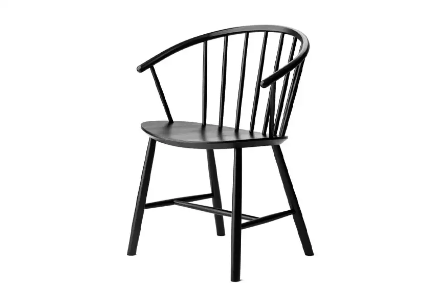 模漾网-1P-黑色弧形实木圈椅