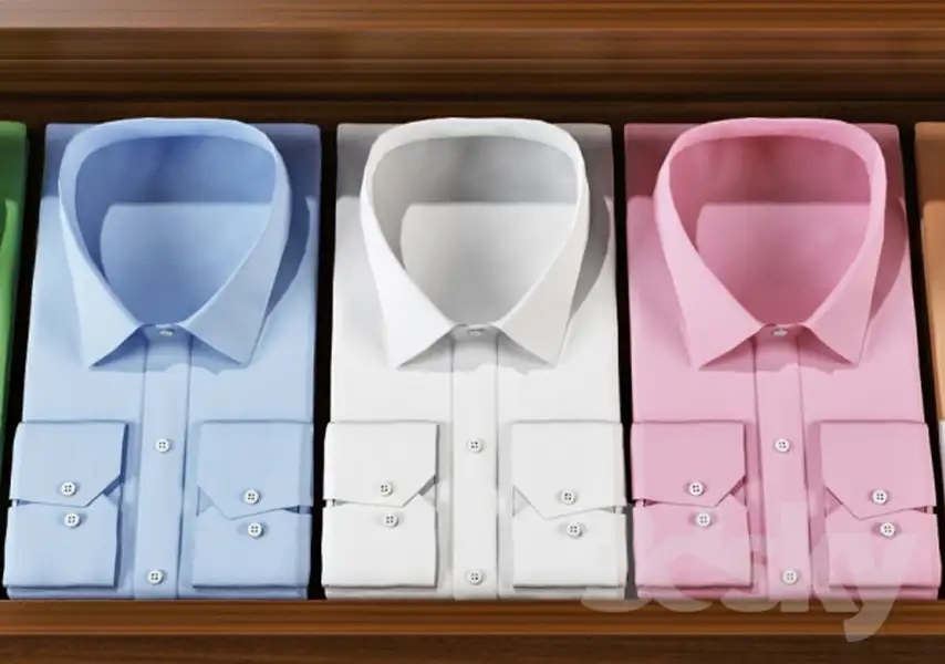 模漾网-1P-叠放整齐简洁衬衫-模型