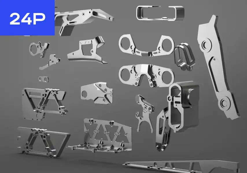 模漾网-24P-硬面机甲-轻便结构件模型-Lighter Structural Pieces