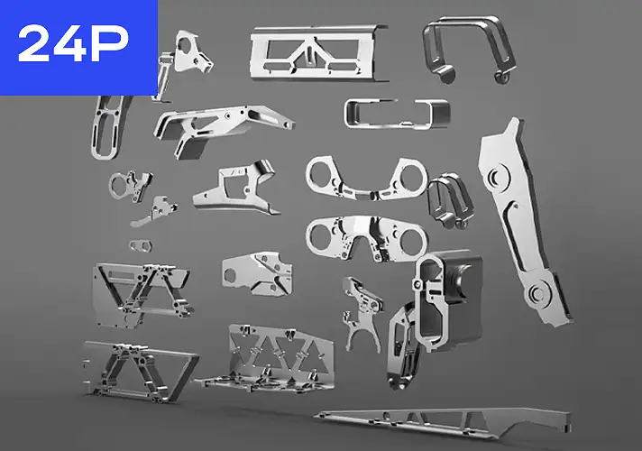 模漾网-24P-硬面机甲-轻便结构件模型-Lighter Structural Pieces