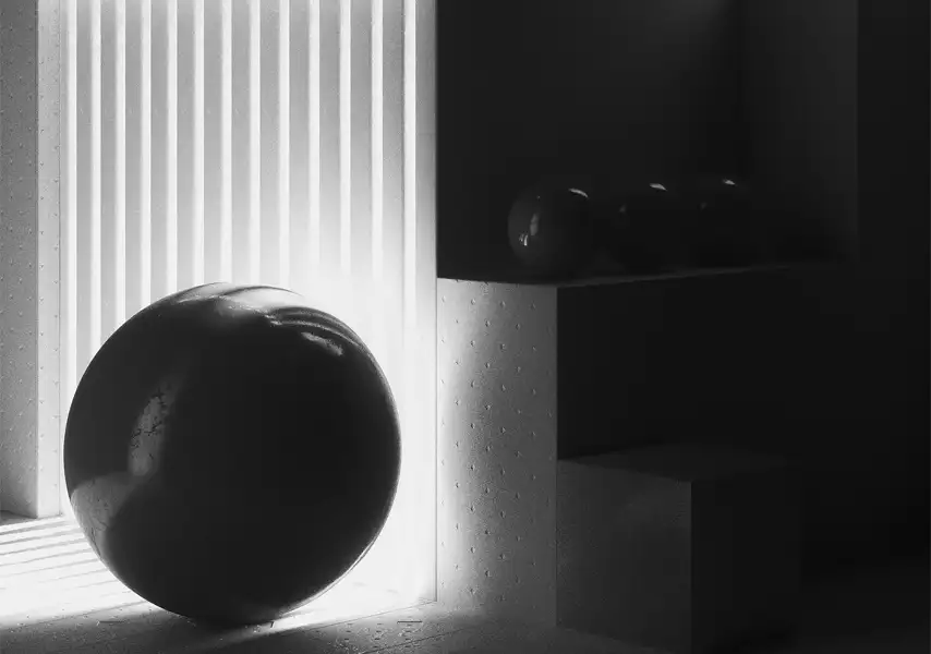 模漾网-1P-几何光影设计室内场景-Octane-Ambient Light-C4D工程