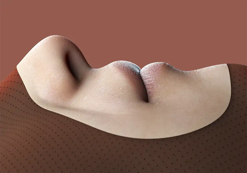 模漾网-1P-人物嘴唇局部细节-Octane-Layer-C4D工程