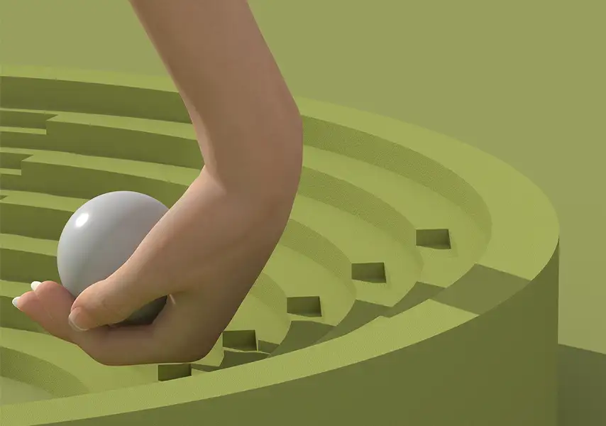 模漾网-1P-绿色环形握球手场景-Octane-Reflex-C4D工程