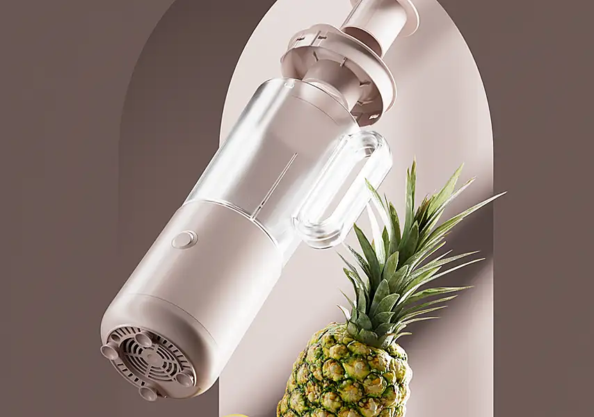 模漾网-1P-C4D-菠萝榨汁机-OCTANE工程