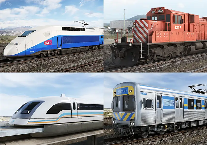 模漾网-36P-22GB-高铁轻轨机车火车高铁站台铁轨磁悬浮城际-模型集合