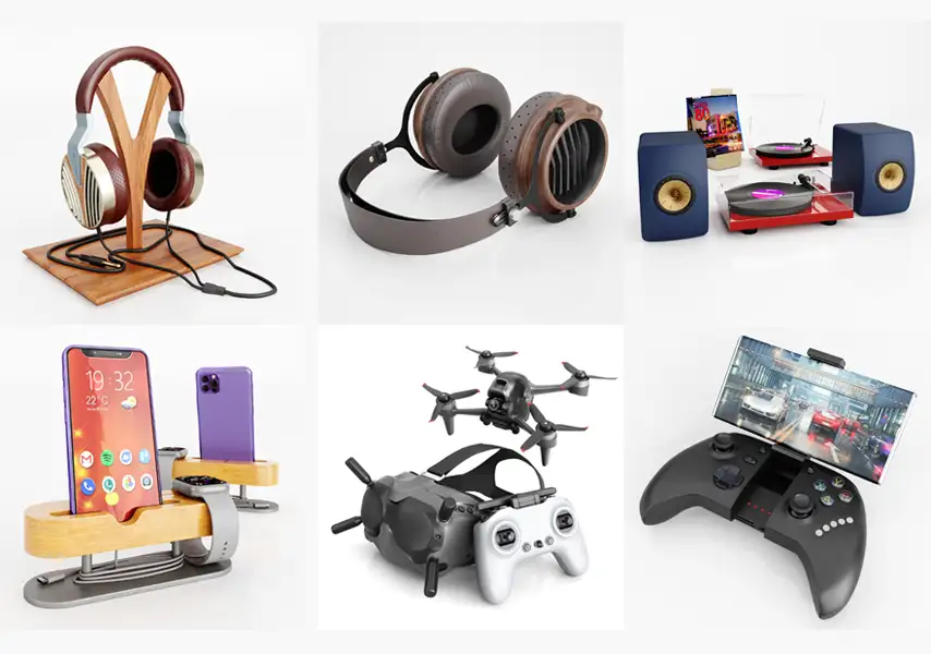 模漾网-59P-无人机数码网络音响耳机电视机电子产品-模型合集