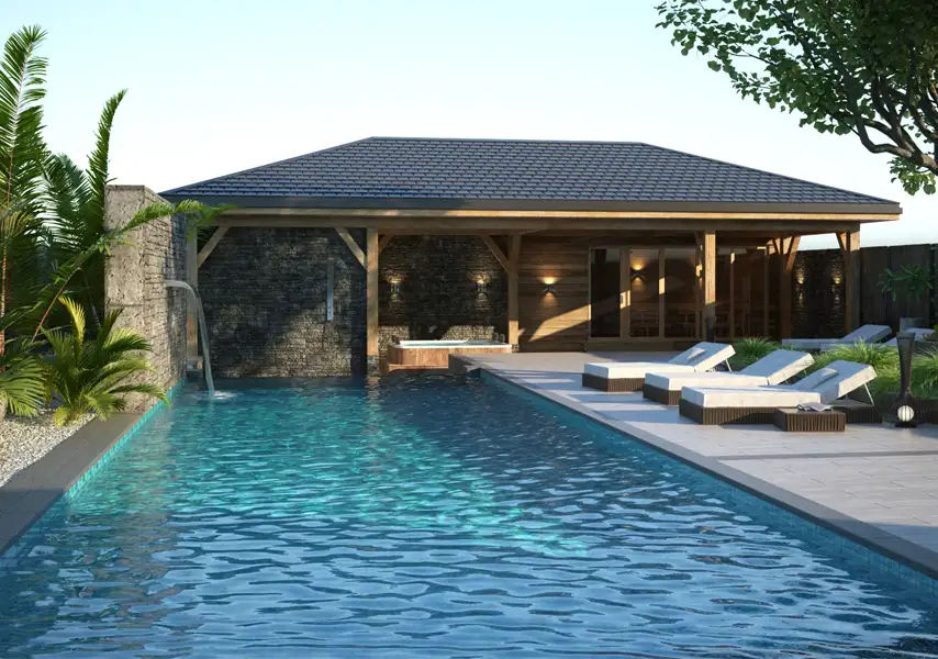 模漾网-40P-时尚建筑花园草坪别墅空间游泳池度假空间-模型合集