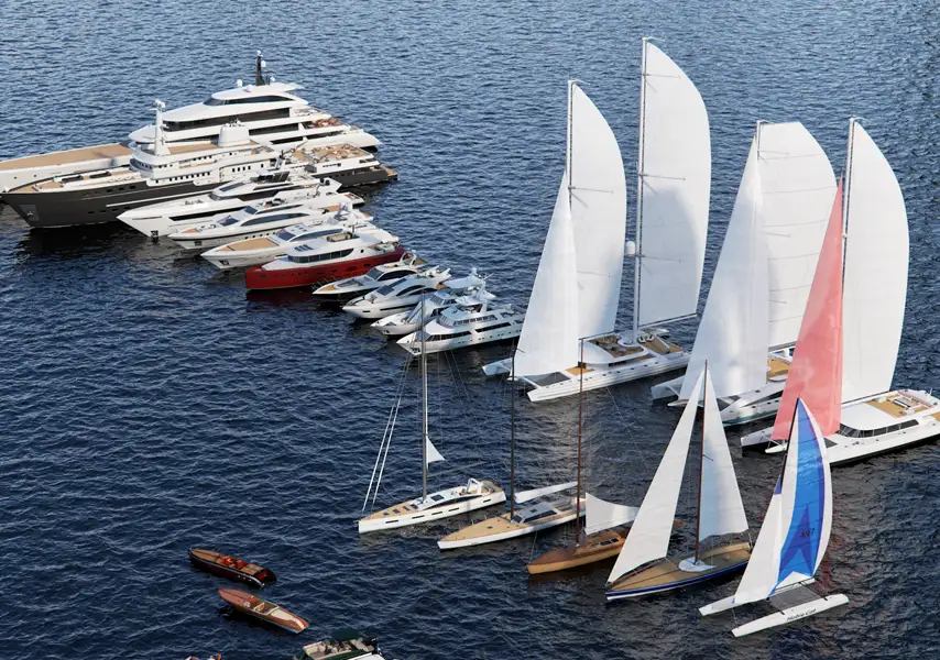 模漾网-29P-游船海上游艇汽艇帆船-模型合集